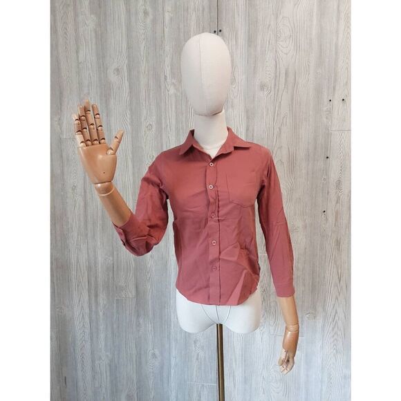 Boys' Long Sleeve Dress Shirts Classic Collared Button-Down Tshirt Solid Cotton - Picture 1 of 1